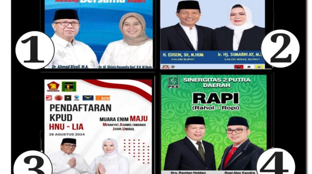 KPU Muara Enim Menggelar Pengundian dan Penetapan Nomor Urut Paslon Bupati dan Wakil Bupati Kabupaten Muara Enim