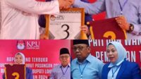 Paslon Cabup dan Cawabup Lahat Berlian Mendapat Nomor Urut 3
