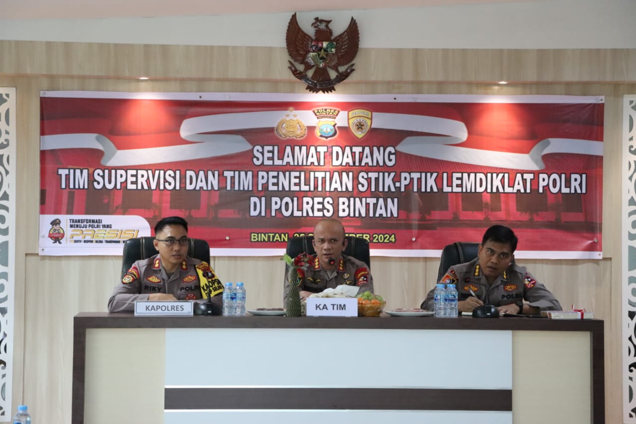 Kunjungan Tim STIK Lemdiklat Polri Di Polres Bintan, Anggota Polri Harus Bijak Bersosmed
