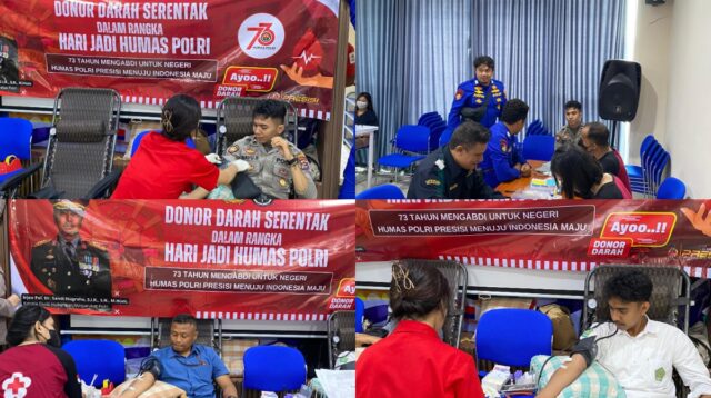 Polisi Bersama KPPP Ruteng Menggelar Aksi Donor Darah di Labuan Bajo