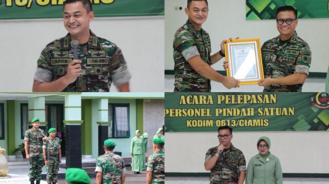 Dandim 0613/Ciamis Pimpin Acara Korps Raport Pindah Satuan Perwira