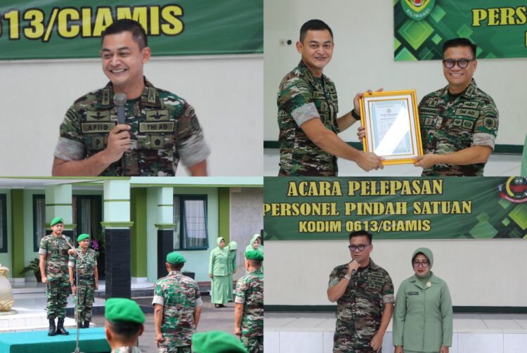 Dandim 0613/Ciamis Pimpin Acara Korps Raport Pindah Satuan Perwira