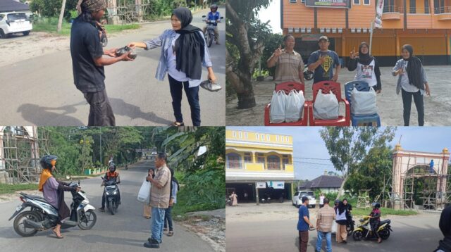 Relawan Sahabat Teddy Marjito (STM BERTAJI) Mengadakan Jum'at Berkah Kepada Warga Yang Melintas Di Depan Posko STM Ogan 4