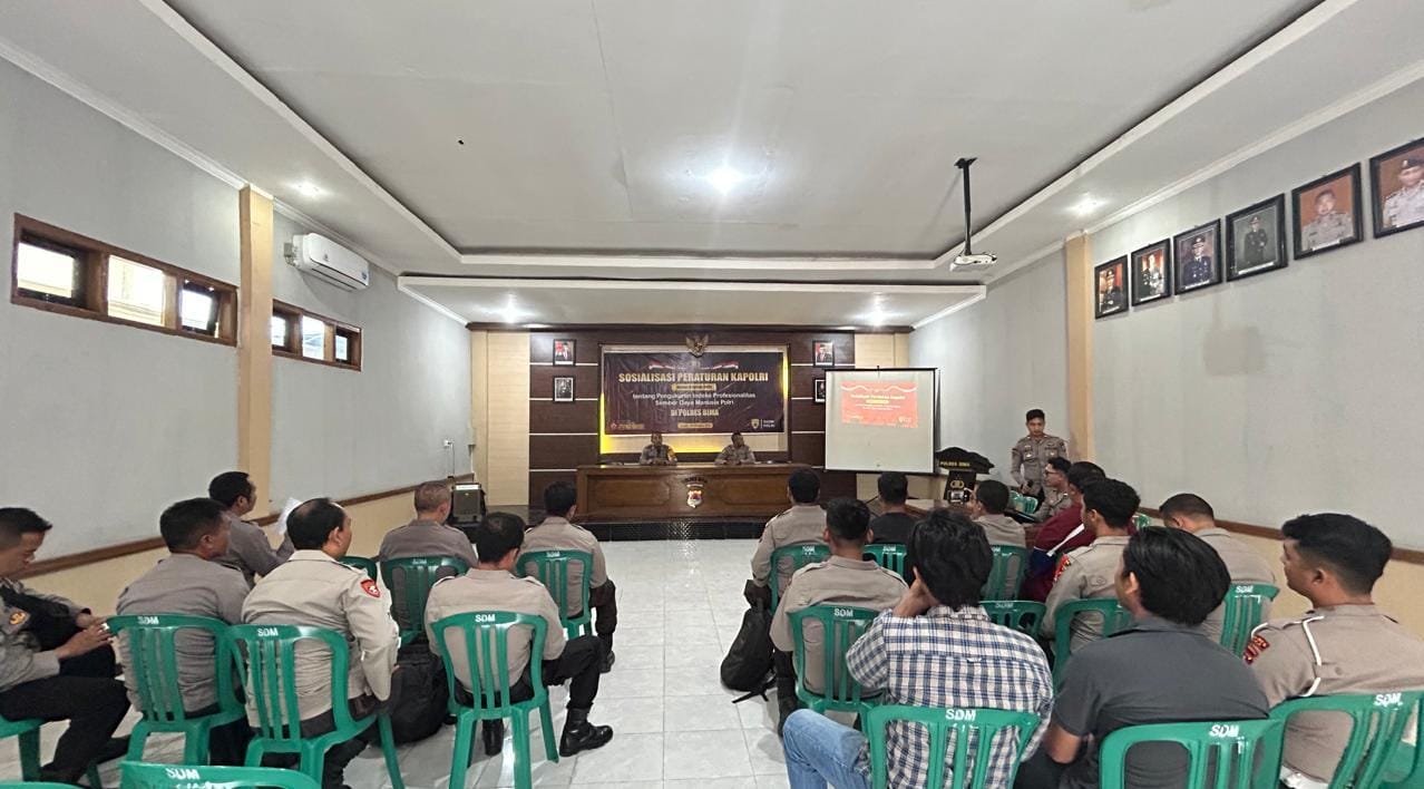 Bag SDM Polres Bima Sosialisasi Perkap No 4 Tahun 2024