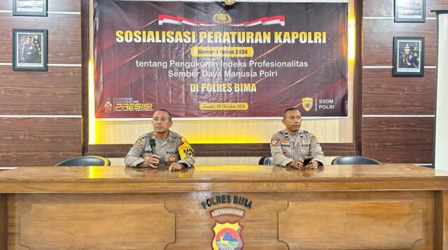 Bag SDM Polres Bima Sosialisasi Perkap No 4 Tahun 2024