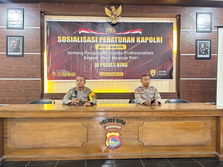 Bag SDM Polres Bima Sosialisasi Perkap No 4 Tahun 2024