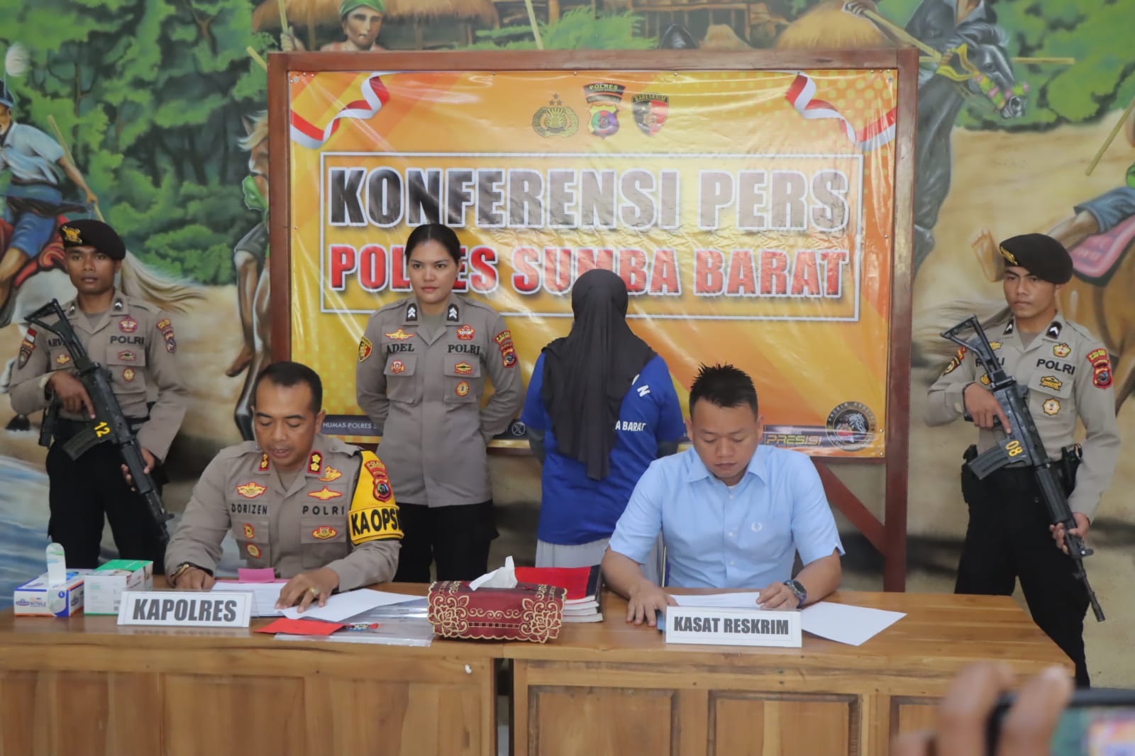 Polres Sumba Barat Kembali Melaksanakan Conferensi Pers Pengungkapan Kasus Investasi Bodong Tahun 2018