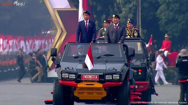 Jokowi-Prabowo Hadiri Apel Pengamanan Pengambilan Sumpah Presiden-Wapres