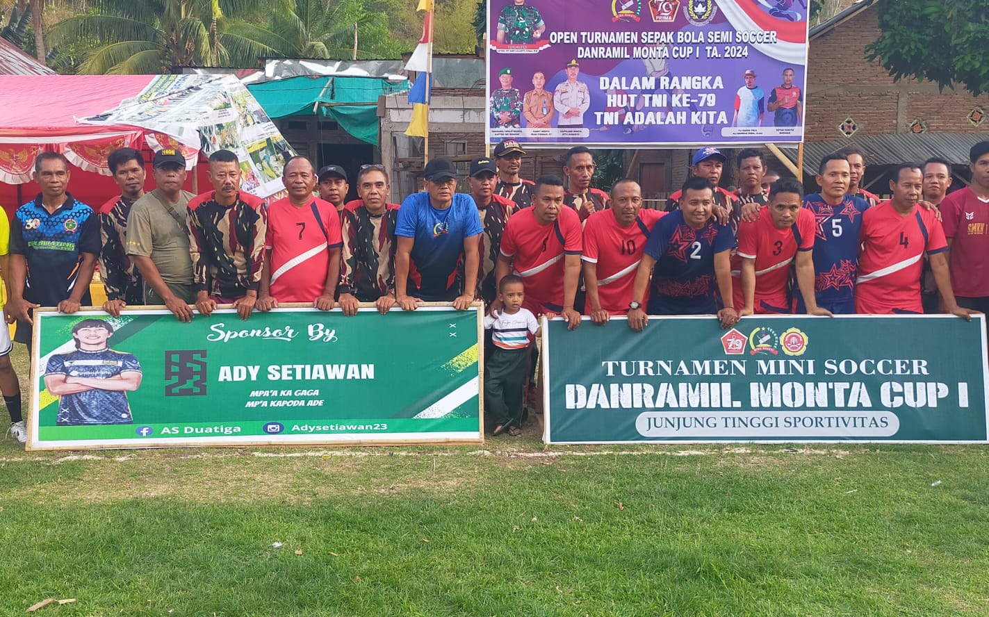 Kasdim 1608/Bima Buka Turnamen Sepak Bola Danramil Monta Cup I Semi Soccer