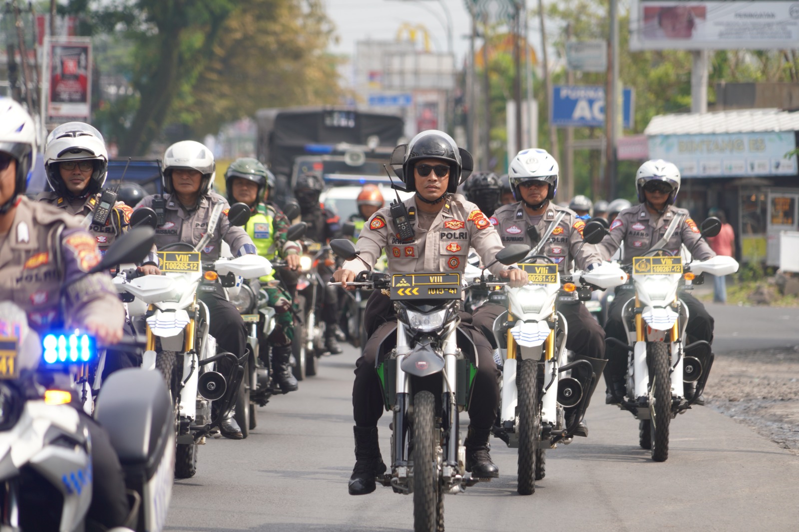 Waka Polres Tasikmalaya Kota Didampingi Kasdim 0612 Tasikmalaya, Pimpin Apel Gabungan dan Patroli Skala Besar, Pengamanan Pelantikan Presiden dan Wakil Presiden