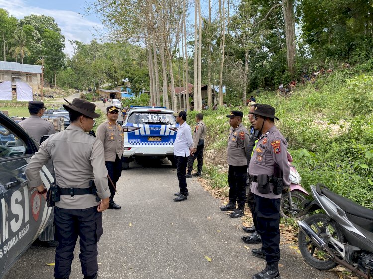 Kapolres Sumba Barat Pantau Pengamanan Kampanye Calon Bupati dan Wakil Bupati