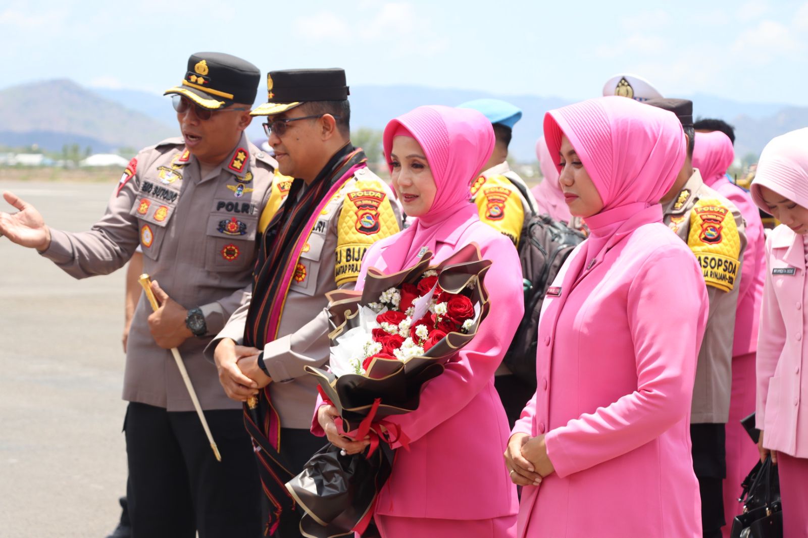 Kunker Di Bima, Kapolda NTB Disambut Kapolres dan Seluruh Jajaran Muspida