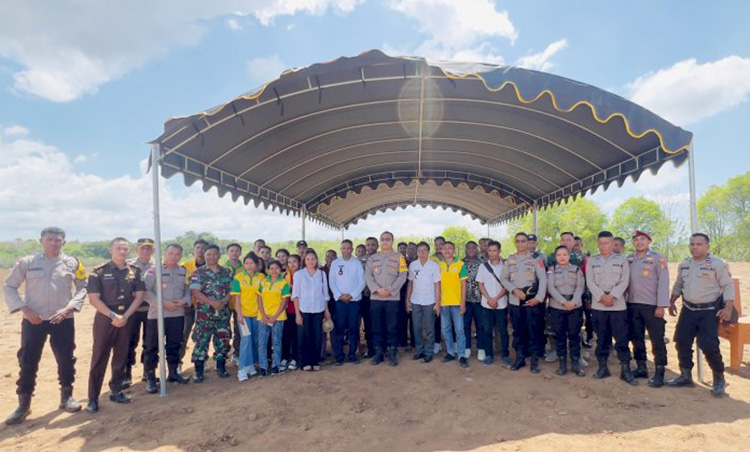 Dukung Asta Cita Presiden RI, Kapolres Belu Bersama jajaran Serentak Ikuti Launching Gugus Tugas Polri Dukung Ketahanan Pangan Nasional