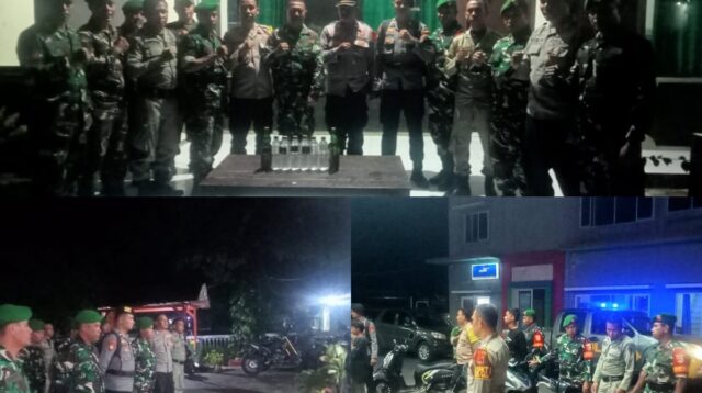 Cegah Gangguan Kamtibmas Jelang Pilkada, Polsek Bolo dan Koramil Patroli Gabungan