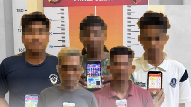 Polres Bireuen Tangkap Lima Pemain Judi Online