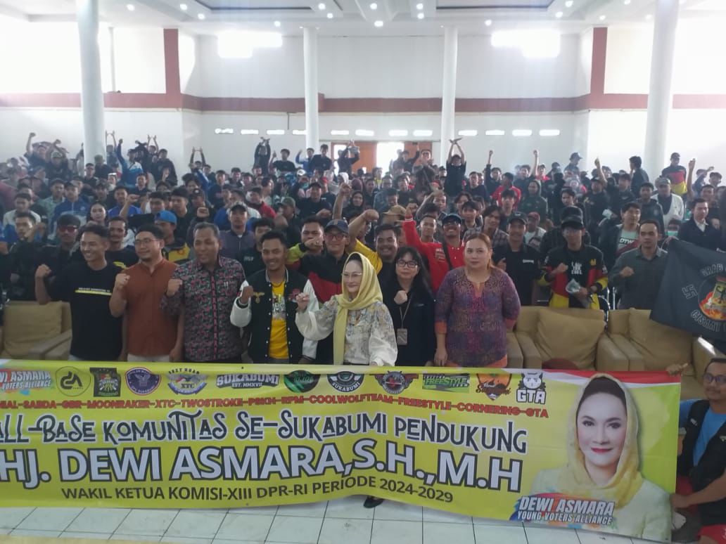 Semua Komunitas Motor Di Sukabumi Ikuti Kegiatan Sosialisasi H Dewi Asmara