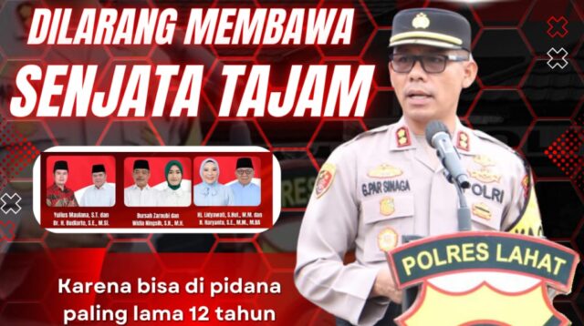 Kapolres Lahat Himbau Kepada Seluruh Lapisan Masyarakat Agar Patuh Dan Taat Pada Aturan Pada Debat Publik ke 2.