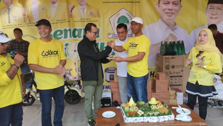 Peringatan HUT Golkar Ke 60 Kabupaten Ogan Komering Ulu Mengadakan Senam Partai Golkar