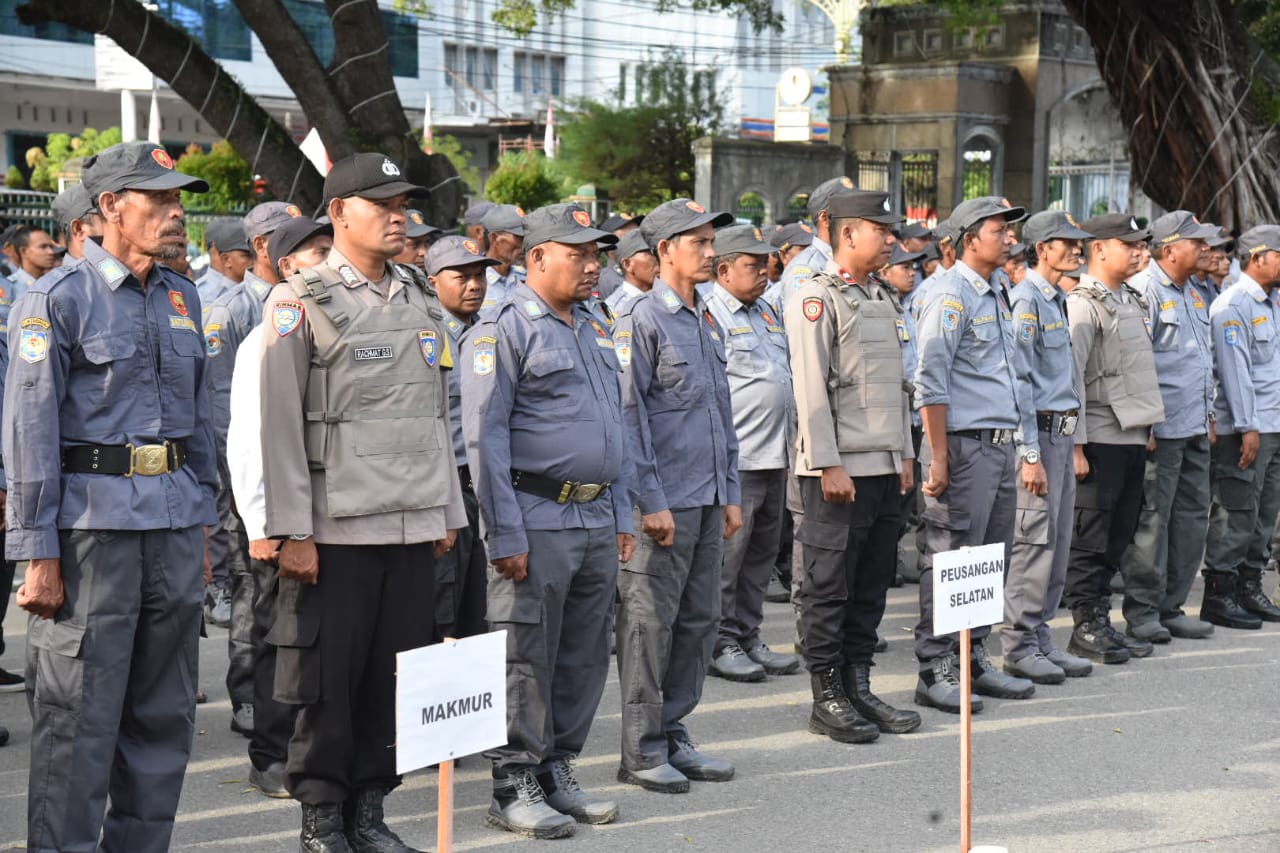 Polres Bireuen Terima 1.646 Anggota Linmas Pengaman Pilkada 2024