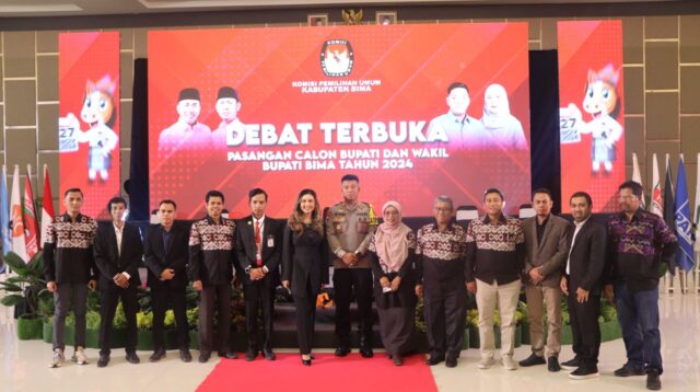 Kapolres Bima Pimpin Pengamanan Debat Terbuka Cabup-Cawabup Bima 2024