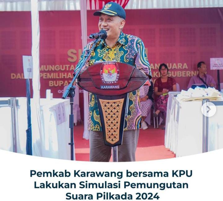 Pemkab Karawang bersama KPU Lakukan Simulasi Pemungutan Suara Pilkada 2024