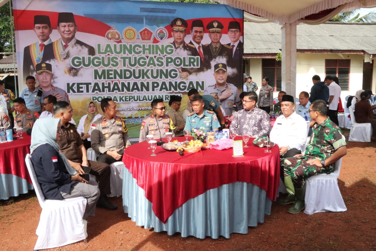 Dukung Ketahanan Pangan, Polres Bintan Launching Gugus Tugas