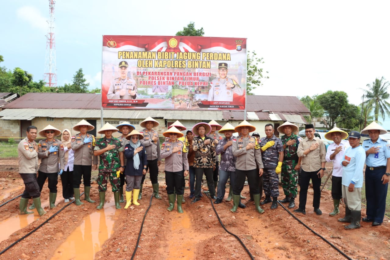 Dukung Ketahanan Pangan, Polres Bintan Launching Gugus Tugas