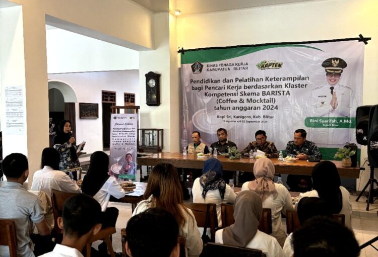 Manfaatkan DBHCHT 2024, Disnaker Kabupaten Blitar Gelar Pelatihan Barista dan Program Aji Tani Manfaatkan DBHCHT 2024, Disnaker Kabupaten Blitar Gelar Pelatihan Barista dan Program Aji Tani