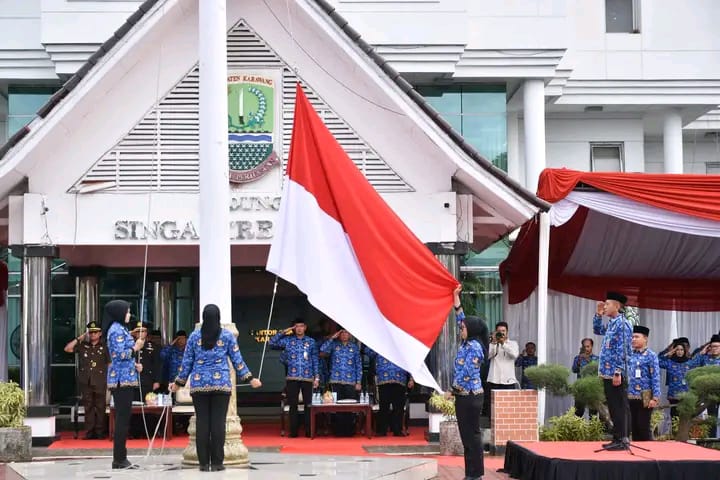 Pemda Karawang Gelar Upacara Peringatan Hari Korpri Tahun 2024