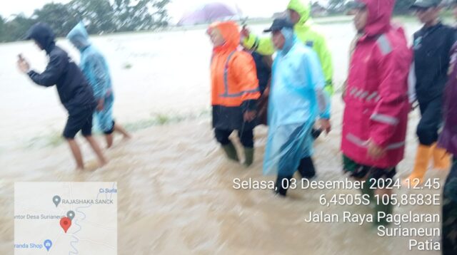 Dandim 0601/Pandeglang Bersama Forkompinda Pandeglang Tinjau Bencana Alam Banjir