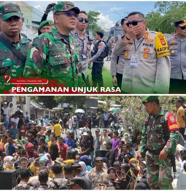 Dandim 1608/Bima Terjun Langsung Pengamanan Unjuk Rasa di KPU