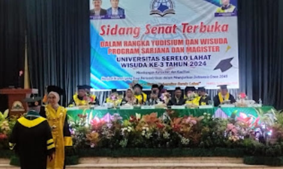 Sidang Senat Terbuka Universitas Serelo Lahat dalam Rangka Yudisium dan Wisuda Program Sarjana dan Magister ke-3 Tahun 2024 Di Hadiri Pj Bupati