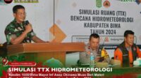 Kasdim 1608/Bima Mayor Inf Asep Okinawa Muas Jadi Pemateri Pada Simulasi TTX Hidrometeorologi