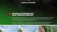 Danramil 1614-06/Manggelewa Lettu Inf Ilham Pimpin Penanganan Bencana Longsor Di Tanjakan Nanga Tumpu