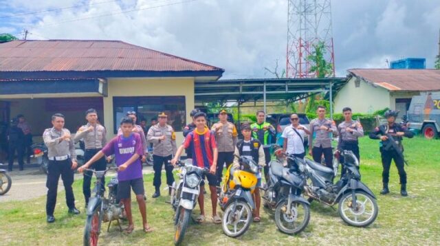 Polres Sumba Barat Laksanakan Penertiban Motor Berkenalpot Brong di Kabupaten Sumba Tengah Pasca Pilkada 2024