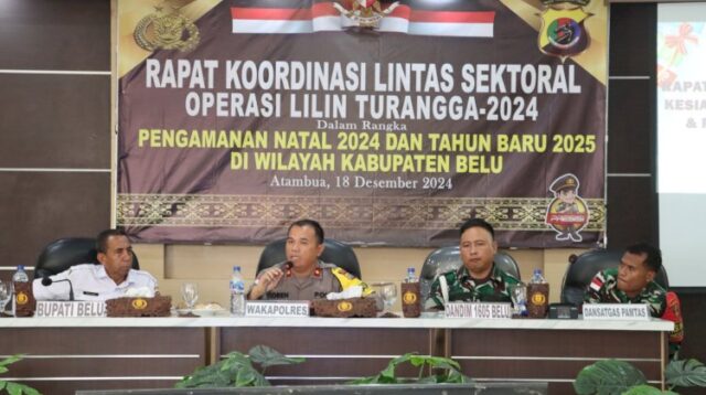 Nataru di Depan Mata, Polres Belu Undang Instansi Terkait Gelar Rakor Lintas Sektoral Operasi Lilin Turangga 2024