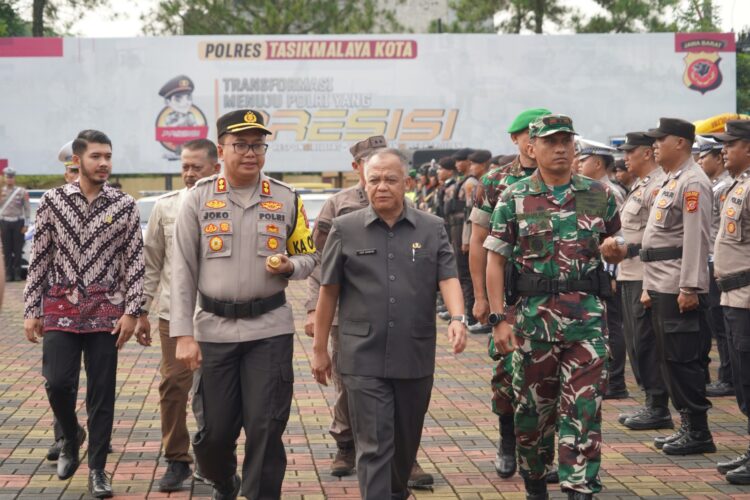 Kapolres Tasikmalaya Kota Pimpin Langsung Apel Gelar Pasukan Operasi Lilin Lodaya 2024