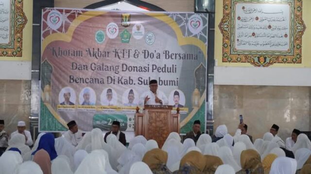Bupati Hadiri Khatam Akbar, Doa Bersama Serta Pelepasan Baznas Donasi Peduli Kabupaten Sukabumi