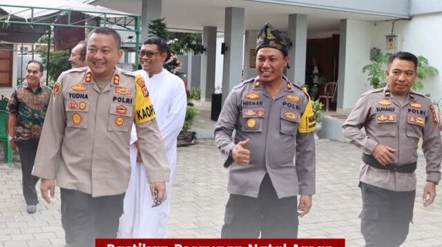 Pastikan Perayaan Natal Aman, Kapolres Bima Kota Pantau Pengamanan di Sejumlah Gereja