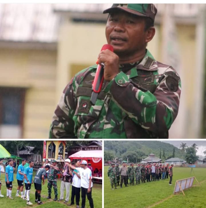 Pertandingan Sepak Bola Semi Soccer Se-Bima Resmi Ditutup, Wadanramil 07/Monta Berikan Hadiah Bagi Para Juara