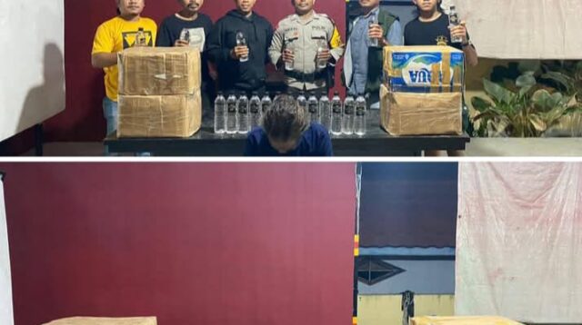 Jelang Pergantian Tahun, Team Opsnal Polsek Rasbar Ringkus Dua Pengedar Miras, 277 Botol Arak Bali Diamankan
