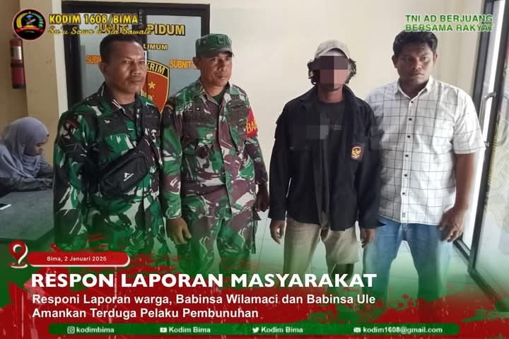 Babinsa Ule dan Babinsa Wilamaci Ringkus Pelaku Pembunuhan Isteri Di Gunung Kedo