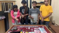 Ratu Narkoba Bersama Tiga Temanya Dibekuk Polisi Saat Pesta Shabu di Desa Diha, 11,14 BB Diamankan