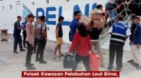 Polsek Kawasan Pelabuhan Laut Bima Amankan Proses Embarkasi dan Debarkasi KM WILIS