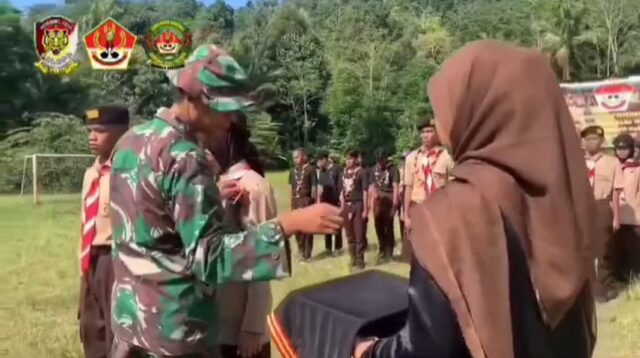 Membangkitkan Generasi Muda Tangguh Bersama Saka Wira Kartika Koramil 1219 Salopa