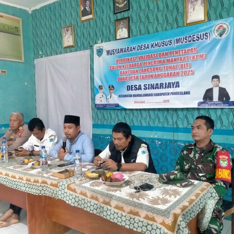 Pemdes Sinarjaya Gelar Musyawarah Penetapan Penerima BLT Dana Desa 2025