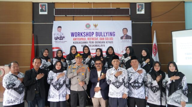 Kapolres Tasikmalaya Kota Menjadi Narasumber Workshop Bullying Bersama PGRI dan KPAID Kabupaten Tasikmalaya