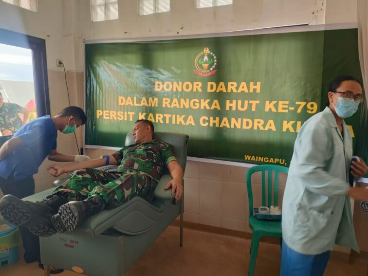 HUT Ke-79 Persit KCK, Kodim 1601/Sumba Timur Gelar Donor Darah Untuk Kemanusiaan