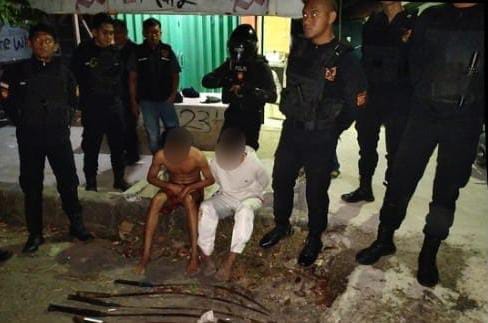 Polsek Telukjambe Barat Berhasil Amankan Terduga Pelaku Tawuran dengan Sajam di Tangannya