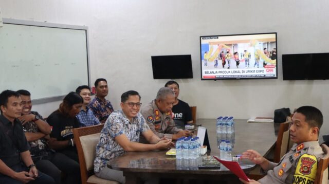 Kapolres Ogan Ilir Polda Sumsel AKBP Bagus Suryo Wibowo, S.I.K Terima Audiensi DPW PWDPI Prov. Sumsel
